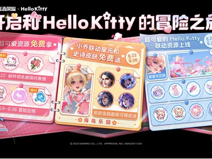王者荣耀和Hello Kitty联动了吗？王者Kitty联动福利详解