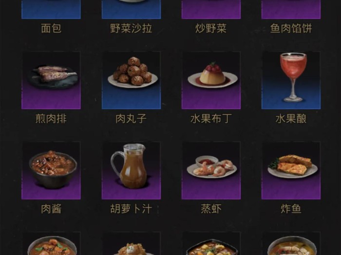 地下城堡3食谱配方大全-食物合成大全图一览