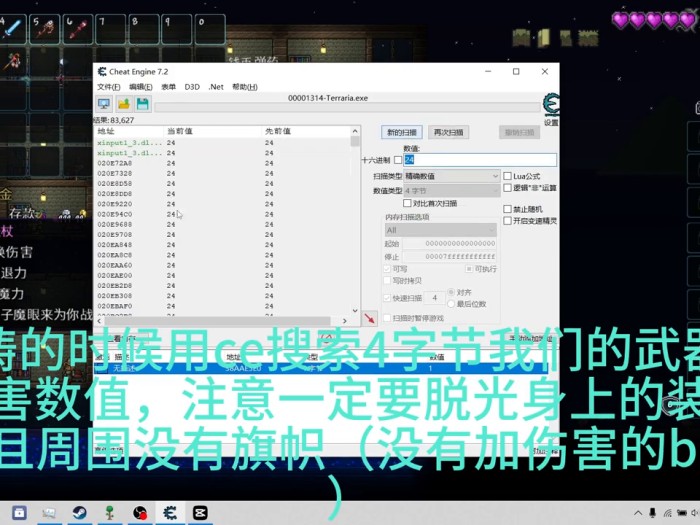 泰拉瑞亚游戏攻略大全-泰拉瑞亚如何修改武器参数