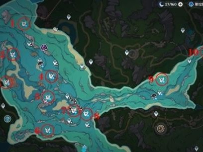 原神鳗鱼宝箱位置在哪？鳗鱼宝箱地图点位及开启路线一览