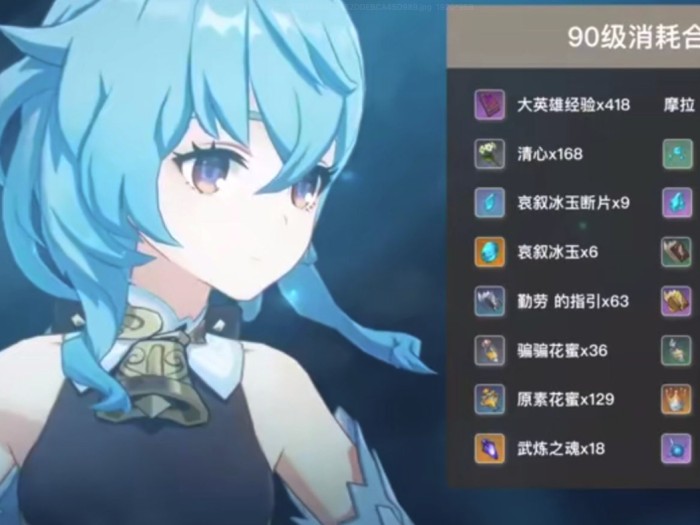 原神甘雨升到90级需要多少道具？升到90级攻略详解