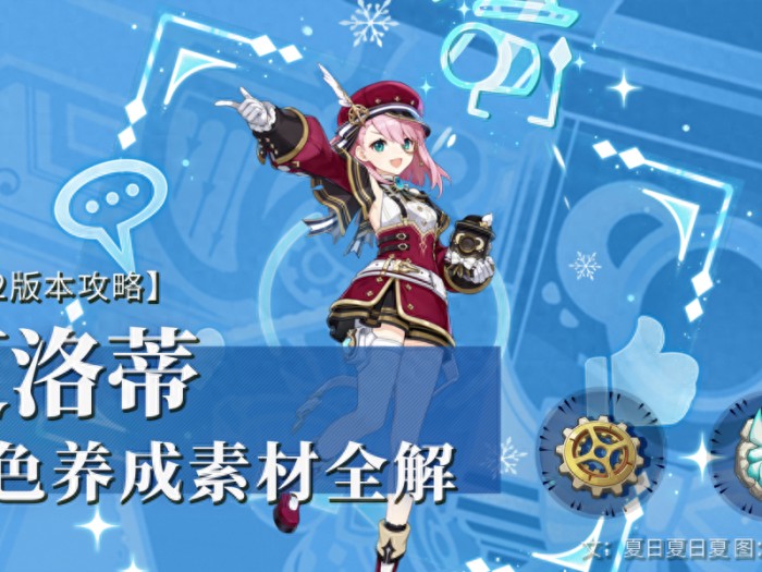 原神夏洛蒂资源获取攻略-夏洛蒂角色养成素材全解