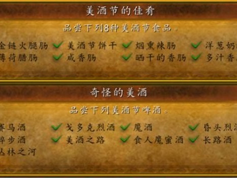 美酒节成就攻略-美酒节活动攻略