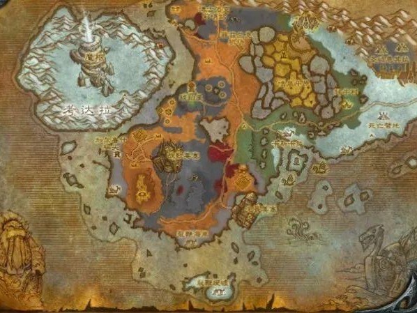 魔兽WLK地图介绍-北风苔原及龙骨荒野地图详解
